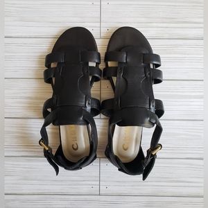 La Canadienne Leather Gladiator Strap Sandals